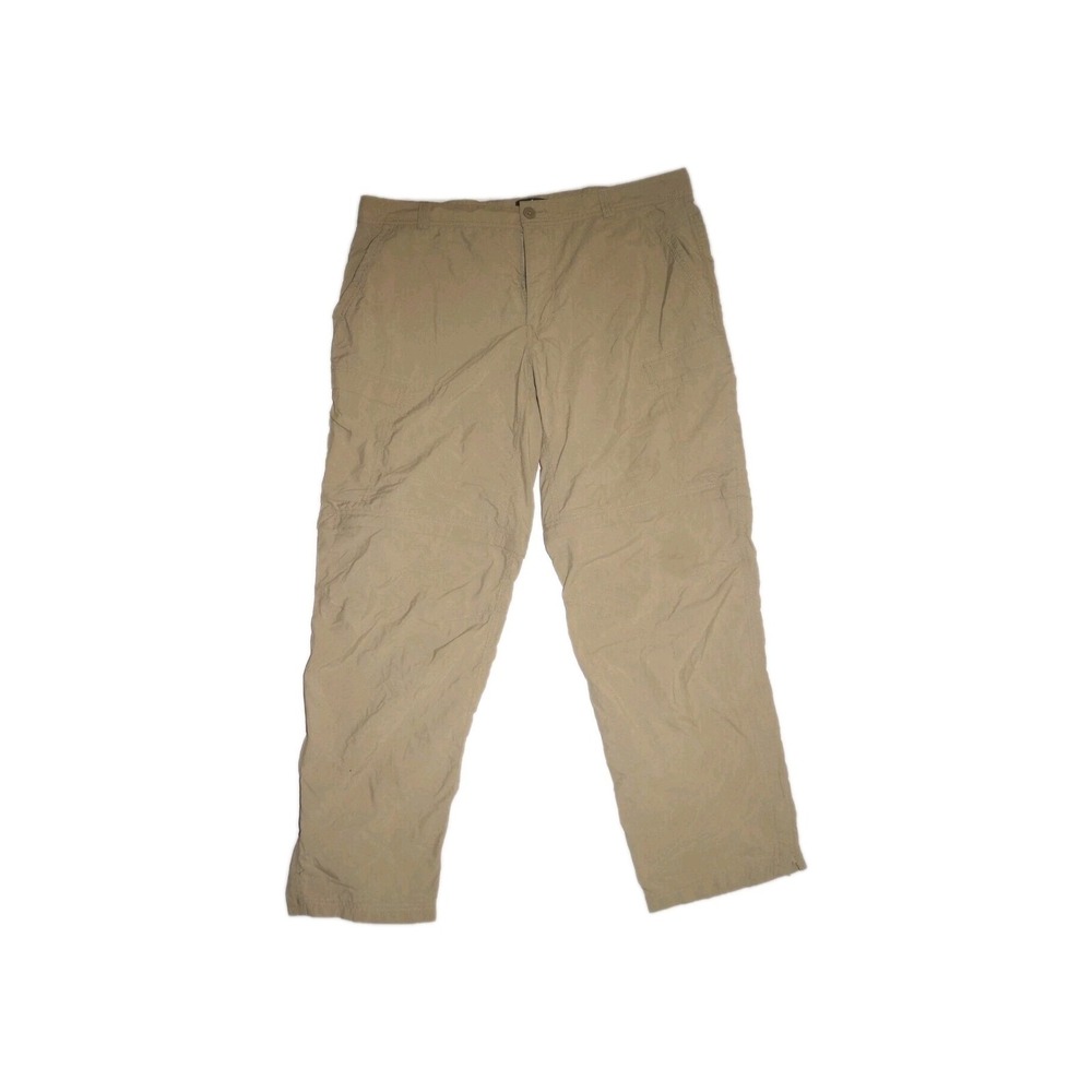 REI Men's Cargo Pants Hiking Fishing Size 40X32 Beige Nylon Polyester